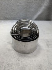 5 Piece Biscuit Cutter Set Stainless Steel round Cookies Cutter with Handle