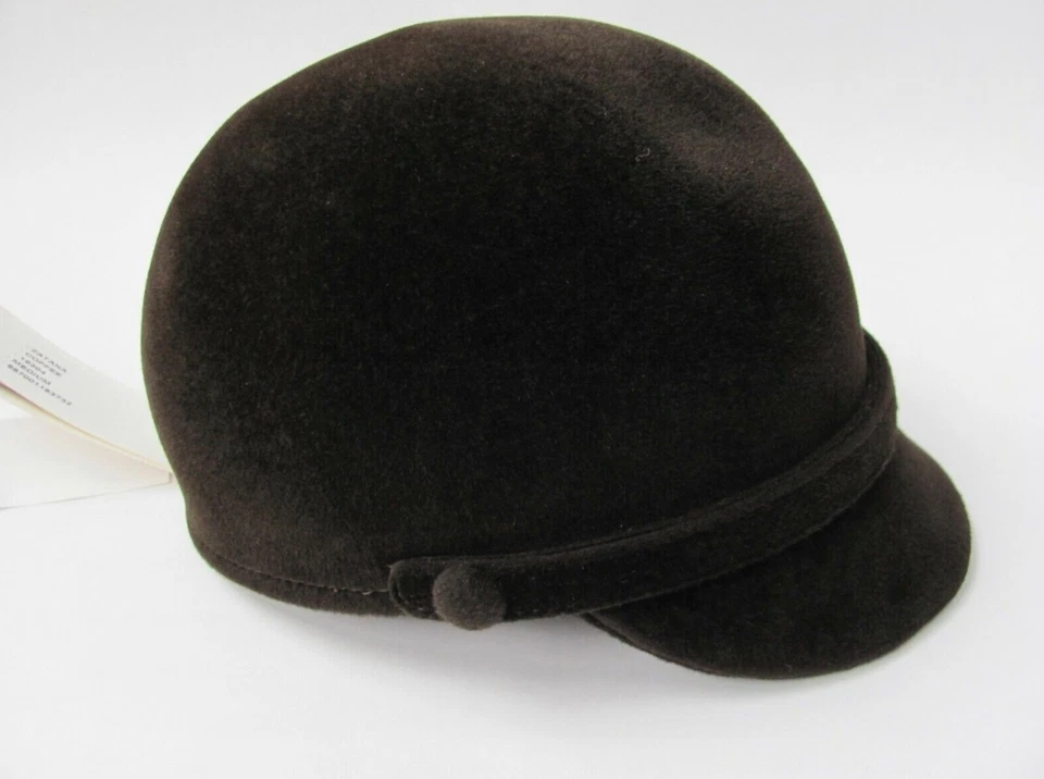 Helen Kaminski ZATANA Marrón Snoop Equitación Cabalgata Cloche Gorra Sombrero Nuevo M Foto 2 de 4