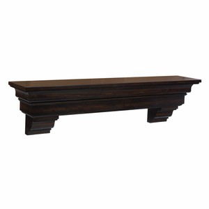 Fireplace Mantel Shelf Display Wood Shelving Home Living Room