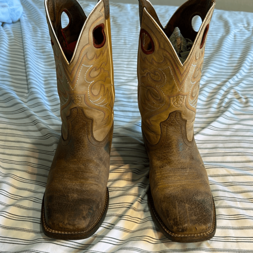 Ariat Pull up Cowboy Boots Size 10 ee Brown | eBay