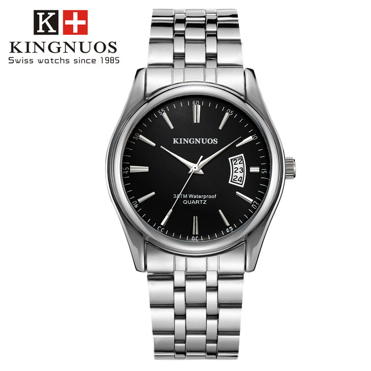 Montre Homme Grand Cadran Acier Inoxydable - Quartz - Bracelet Acier - NEUF