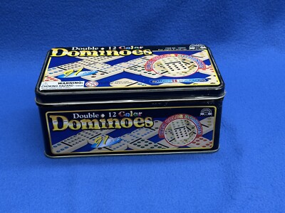 Vintage 91 pc. Double 12 Color Dominoes  w/ Instructions for 16 games NOW $12.99