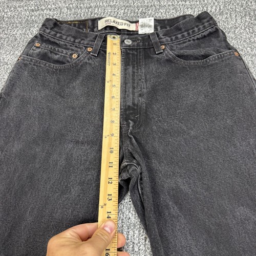 VINTAGE Levis 550 Jeans Herren 33X32 schwarz Denim Tapered Relax Loose Biker Grunge - Bild 7 von 13