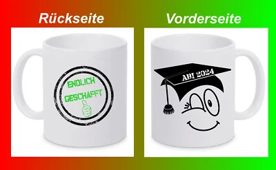 ORCA COATINGS ABI 2024 Tasse Tassengeschenk zum Abschluss Geschenkidee Top Hut geschafft Mug