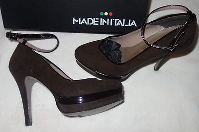 Made in Italia Platform Pumps dark brown Suede shoes  Size 40 new