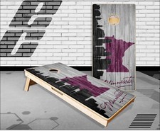 Minnesota Skyline Cornhole Boards Bean Bag Toss Game