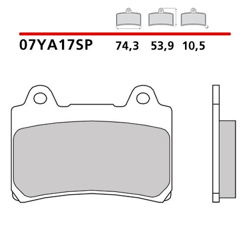 COPPIA PASTIGLIE FRENO POSTERIORE BREMBO YAMAHA XV ROAD STAR WARRIOS 1700 02 > - Foto 1 di 7