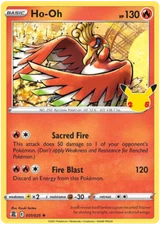 HO-OH 001/025 25TH CELEBRATIONS POKEMON (HOLO RARE, NM)