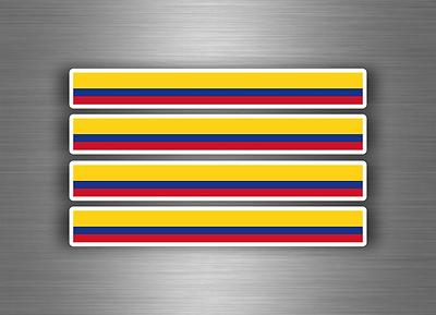 Colombia 9 stickers set Colombian flag decals bumper stiker car auto bike laptop