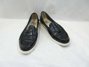 black patent penny loafers
