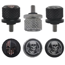 Rear Seat Bolt Fender Knurled Screw For Harley Touring Softail Dyna Sportster