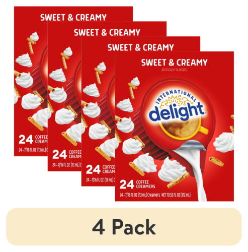 (Pack of 4) International Delight Coffee Creamer, 0.44 fl oz, 24 Count