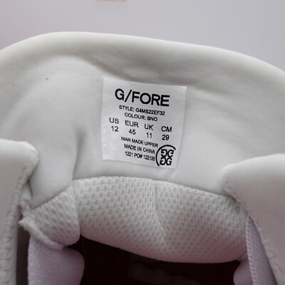 Size 12 Men's G/FORE G-Drive Golf Shoes G4MS22EF32-SNO Snow/Pink