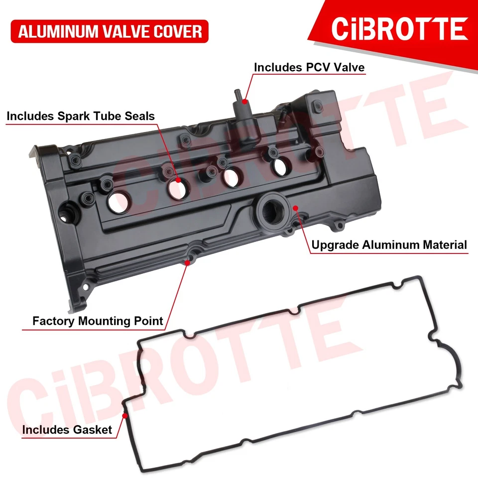 Cubierta de válvula de aluminio para Kia Rio Rio5 2006-2011 Hyundai Accent 1,6 L DOHC NA Foto 4 de 4