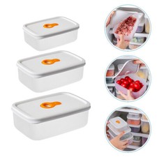 3Pcs Crisper Set Baby Food Container Fridge Organizer Microwavable Containers