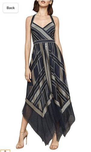 BCBG Metallic Striped Handkerchief 