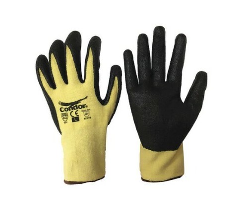 Condor Cut Resistant Gloves Yellow and Black Size Large 20GZ30 12 Pair - Picture 2 of 4