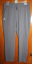 Ladies' Medium ATHLETIC/HIKING ANKLE PANTS gray; pull-on w/ pockets perfect