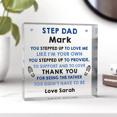 Step Dad Birthday Gifts Personalised Stepdad Bonus Dad Stepped Up