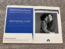 1988 SHE'S HAVING A BABY MOVIE FILM PRESS KIT PHOTOGRAPHS MEMORABILIA VINTAGE