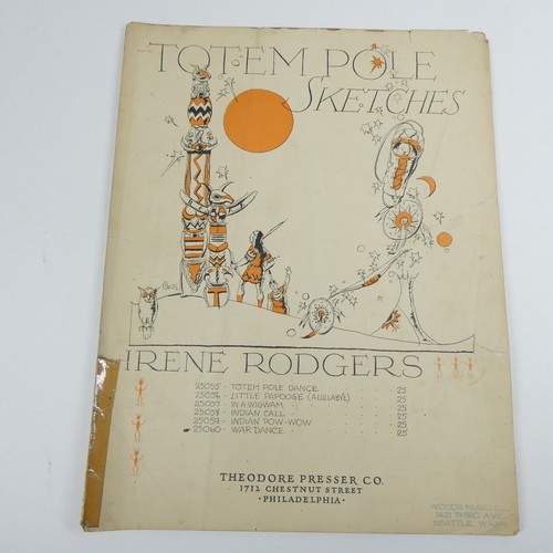 Totem Pole Sketches - War Dance Sheet Music - Irene Rodgers Theodore Presser Vtg