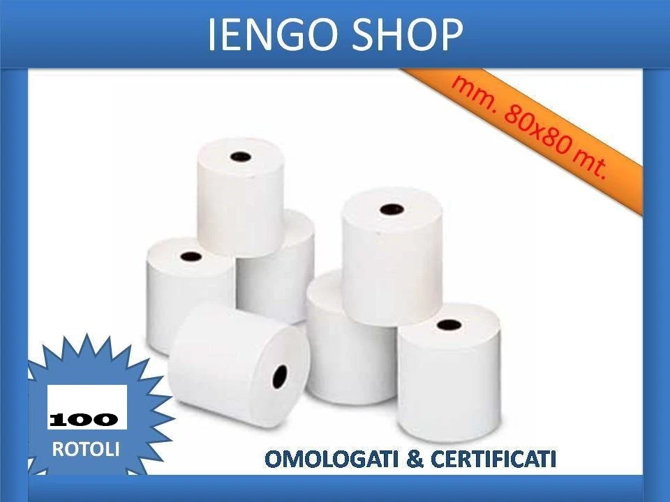 100 ROTOLI TERMICI MM 80x80 MT OMOLOGATI TERMICI DI ALTA QUALITA'