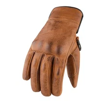 Antique Waxer Leather Motorcycle Gloves Waterproof Thermal CE level 2 Armour