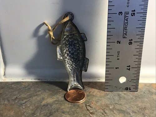 Vintage Formen Fisch Miniatur Dose 3" Wandbehang - Bild 3 von 9