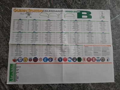 MAXI POSTER FRONT-REAR CALENDAR SERIES B & C 2020-21 - 54X71 - Guerin Sportivo
