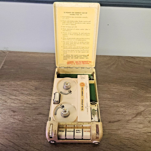 Minifon Protona P55 Cold War Spy Recorder German Military *Video* For Parts Rare