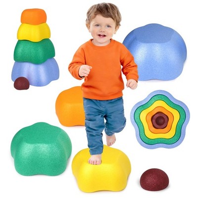 Sound Stepping Stones for Kids - 5 Pcs Non-Slip Indoor or Outdoor Balance Sto...