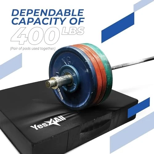 Yes4All Exercise Mats 6" Silencer Drop Pads PVC Cover, UZAJ1 - Blue/White - Image 3 of 4