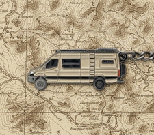 Portachiavi per Mercedes Sprinter Proprietario, Camper - Colore Sabbia 