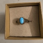 A Vintage Silver Ring With Persian Turquoise