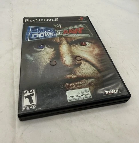 WWE SmackDown vs. Raw (Sony PlayStation 2, 2004) - Box & Game Tested