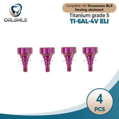 4 pcs Healing abutment healing cap fit to Straumann ITI BLX RB platform D5.0mm