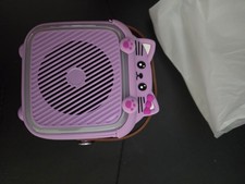 Mini Portabke Karaoke Machine for Kids Purple Cat, Bluetooth USB Multi Mic