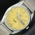 JAPAN VINTAGE REFURBISHED SEIKO 5 AUTOMATIC MENS YELLOW DIAL WATCH a440334-4