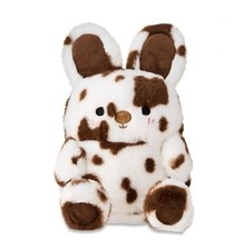 Way To Celebrate Easter 11  Sitting Bunny White  Brown Plush Stuffed Animal New