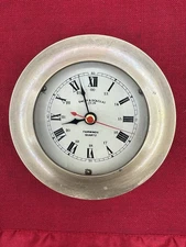 Vintage Emory & Douglas Co. Fairwinds Quartz Nautical Maritime Clock Solid Brass