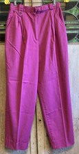 Vintage KORET City Blues High Waisted Pleated Pants Dark Pink Sz 12 USA Retro