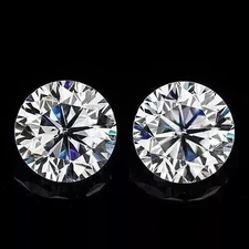 Natural D Color Pair 1.5 Ct Round Cut Lab Grown Loose CVD Diamond VVS1 Certified