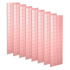 8 Sheet 960 Pcs 10x10mm Self Adhesive Mirror Mosaic Tiles Sticker, Rose Gold