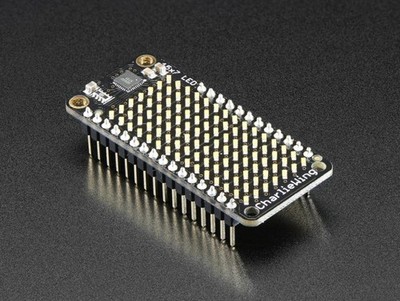 Adafruit 15x7 CharliePlex LED Matrix FeatherWing, I2C-LED-Treiberchip- Warmweiß