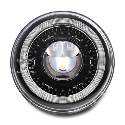 LED Scheinwerfer 7'' DE1 für Harley Dyna Switchback schwarz