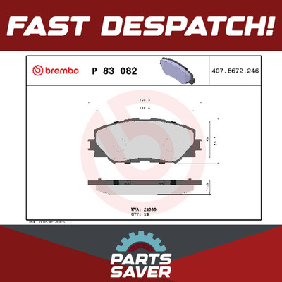 Brake Pads Set fits TOYOTA AURIS ZRE151 1.6 Front 07 to 12 Brembo 0446502220 New