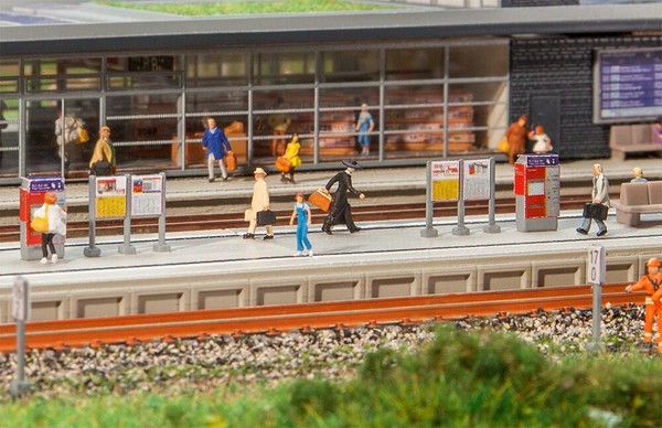 Faller 222111 Modern Platform With Accessories 1:160 N Gauge # NEW In OVP #-image