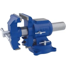 IRWIN 4935505 5-Inch Multi-Purpose Steel Bench Vise Rotating Pipe Jaws Model