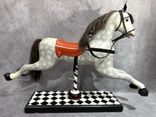 Unique LARGE Carved Wooden Carousel Horse by Darkfeather Freedman, Decoy Maker