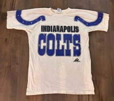 Vintage 90s Apex One Indianapolis Colts T-Shirt Mens Large White Made In USA
